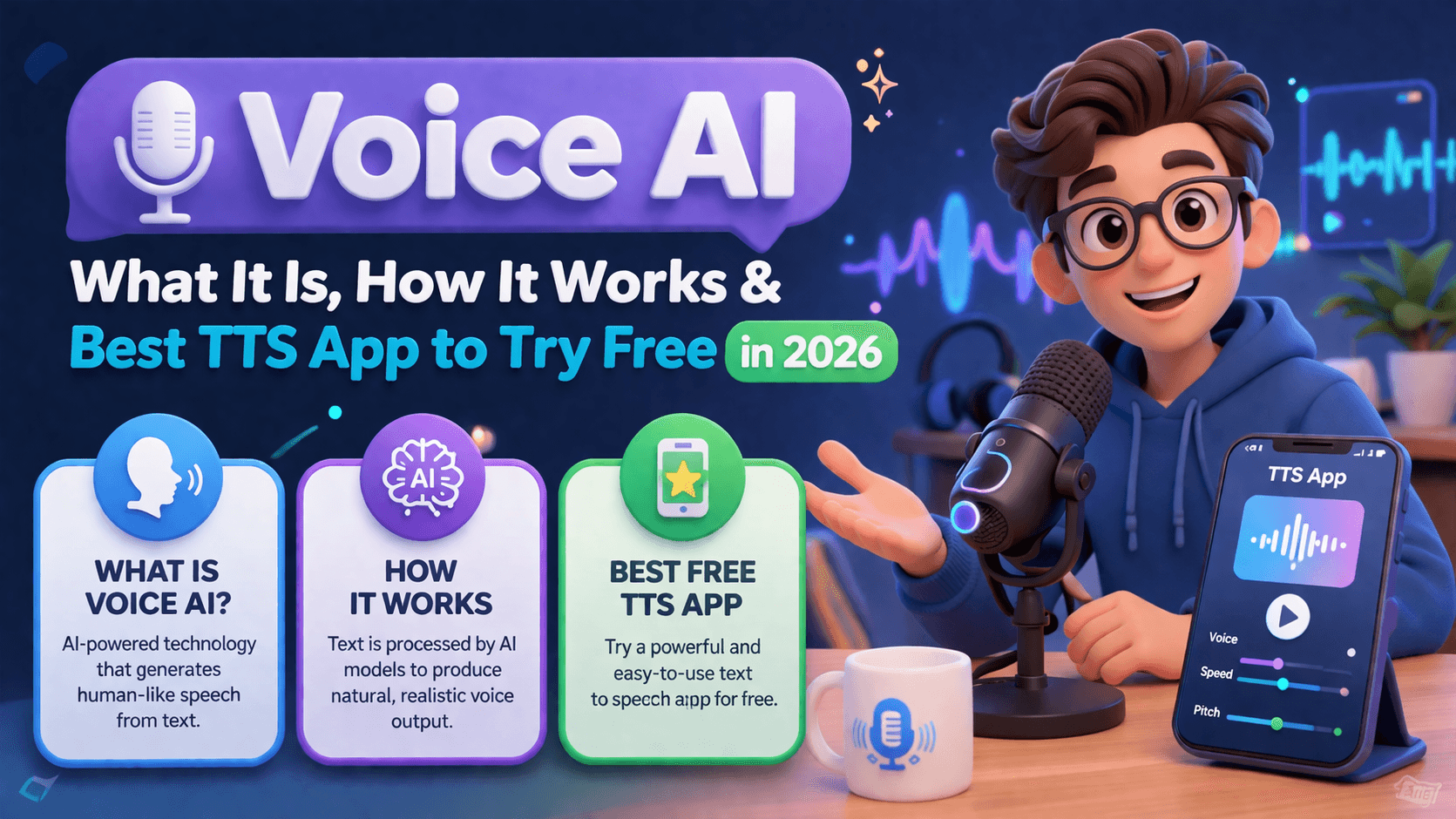 Voice AI — What It Is, How It Works & Best TTS App to Try Free in 2026